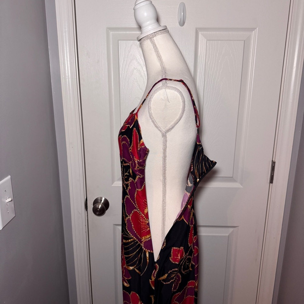 FARM RIO Black Shiny Chita Lenzing Ecovero Maxi Dress - Picture 9 of 16